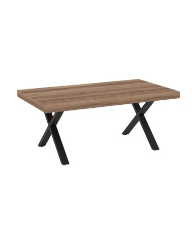 Tavolo allungabile England con piano colore quercia e gambe nere