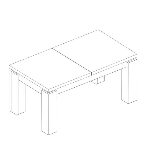 Tavolo allungabile 1475 con allunga centrale 190/235x 90x76 H cm. rovere