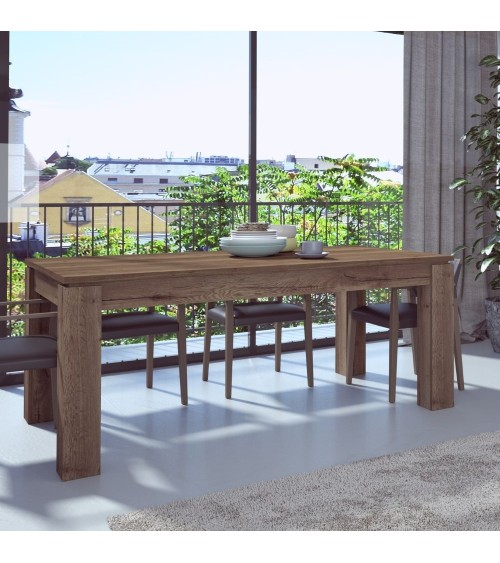 Tavolo allungabile 1485 con allunga centrale 190/235x 90x76 H cm. noce