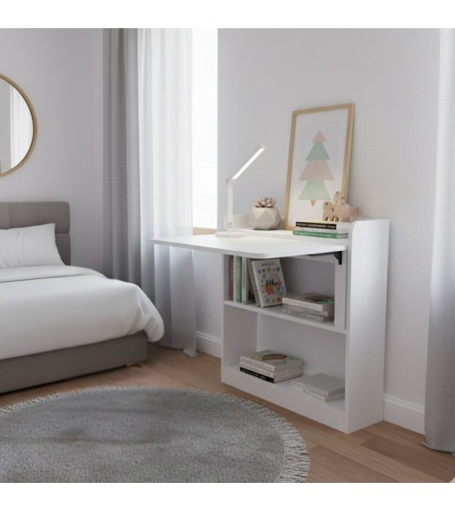 Scrivania tavolo pieghevole Plana colore bianco 64×56×H 82 cm