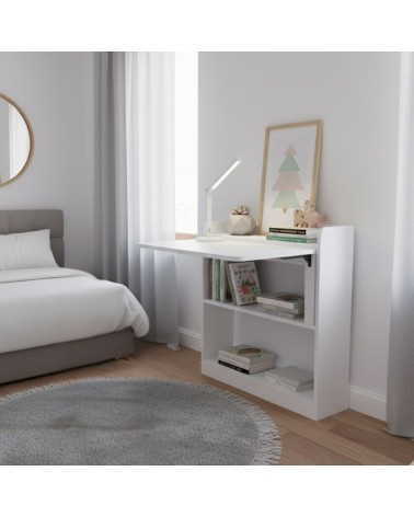 Scrivania tavolo pieghevole Plana colore bianco 64×56×H 82 cm