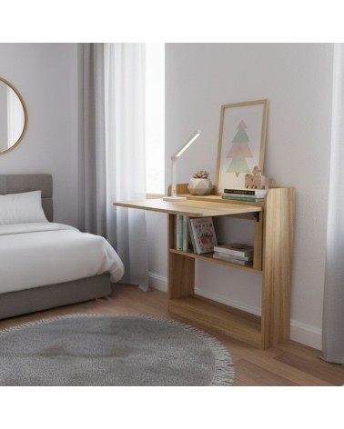 Scrivania tavolo pieghevole Plana colore rovere 64×56×H 82 cm