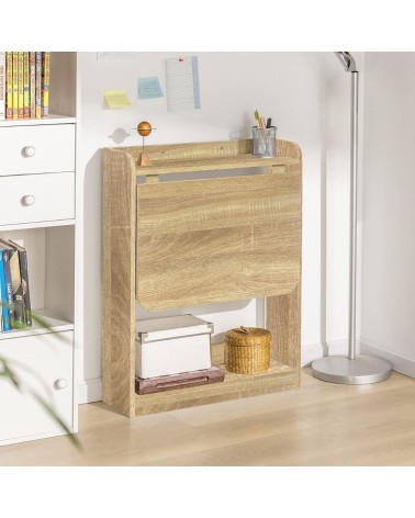 Scrivania tavolo pieghevole Plana colore rovere 64×56×H 82 cm