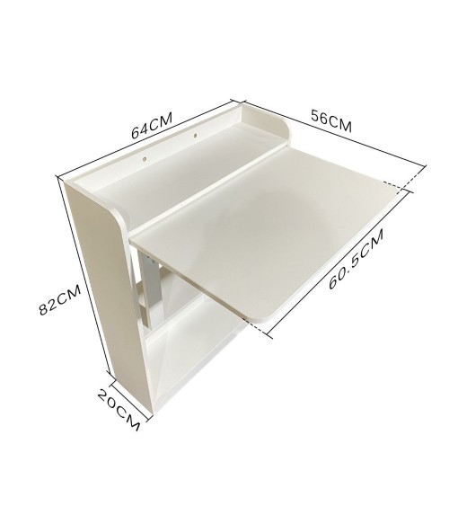 Scrivania tavolo pieghevole Plana colore rovere 64×56×H 82 cm