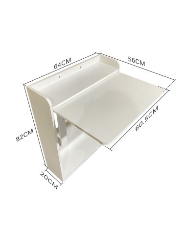 Scrivania tavolo pieghevole Plana colore rovere 64×56×H 82 cm