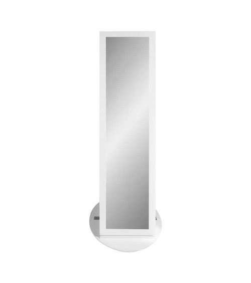 Specchiera Gulli con contenitore porta oggetti e ripiani posteriori con luce