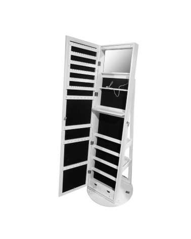 Specchiera Gulli con contenitore porta oggetti e ripiani posteriori con luce