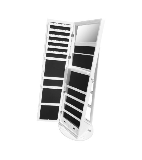 Specchiera Gulli con contenitore porta oggetti e ripiani posteriori con luce