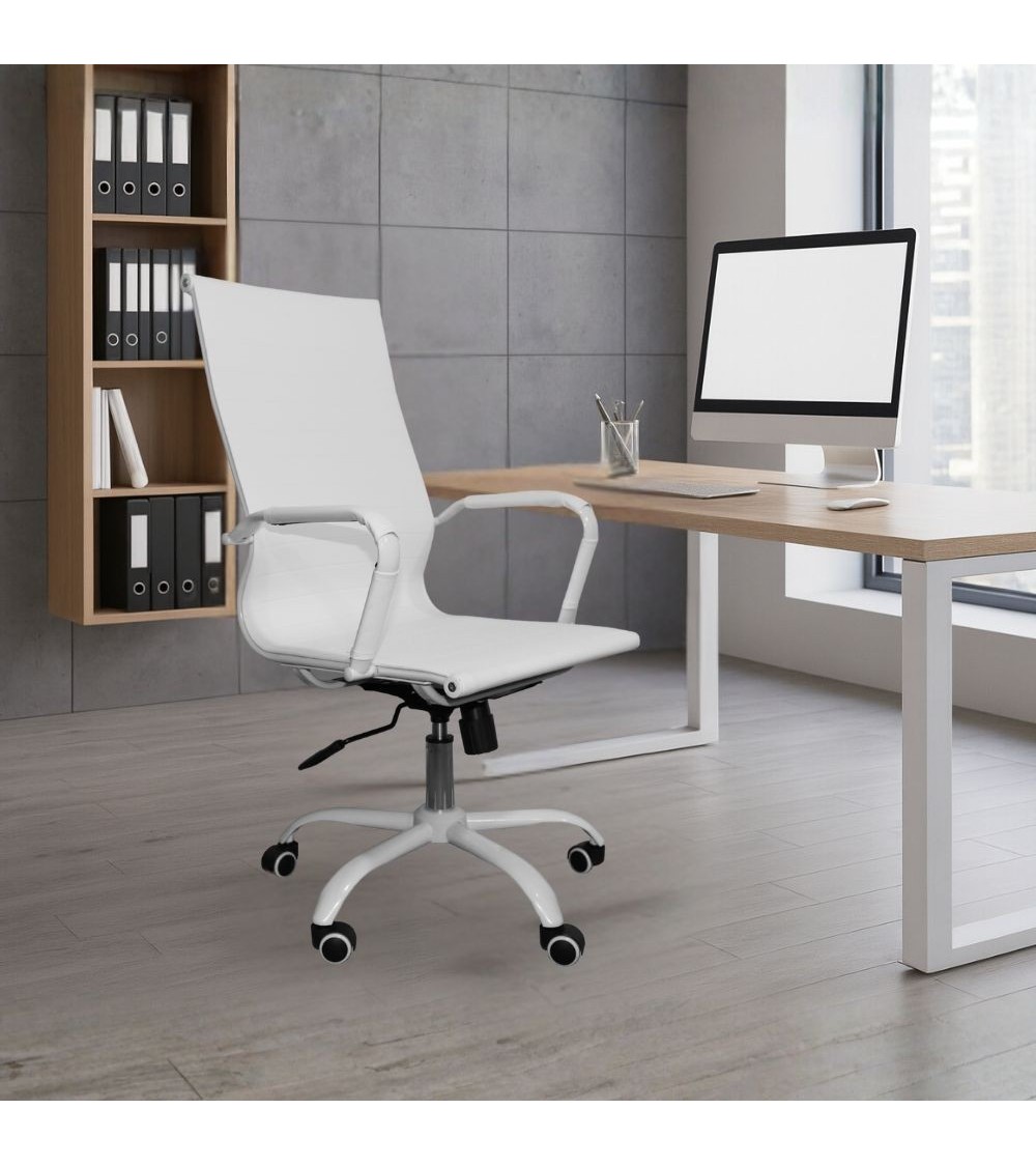 Poltrona da ufficio NuviaH con schienale altro colore bianco