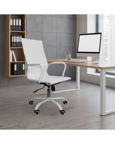 Poltrona da ufficio NuviaH con schienale altro colore bianco
