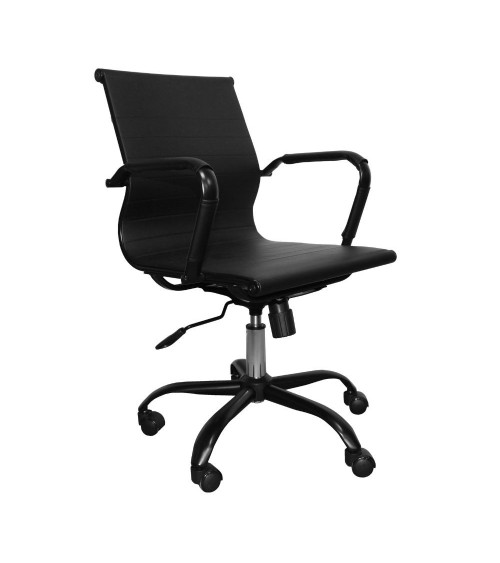 Poltrona da ufficio NuviaS con schienale basso colore nero