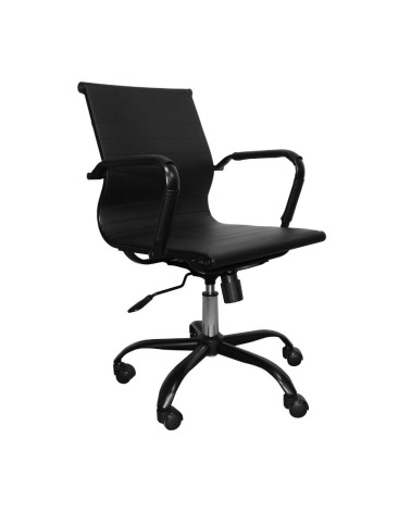 Poltrona da ufficio NuviaS con schienale basso colore nero
