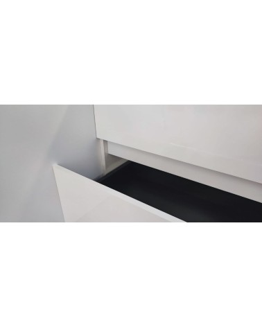 Mobile bagno sospeso Sevilla con 4 cassetti 120x44.6x52 cm colore bianco lucido