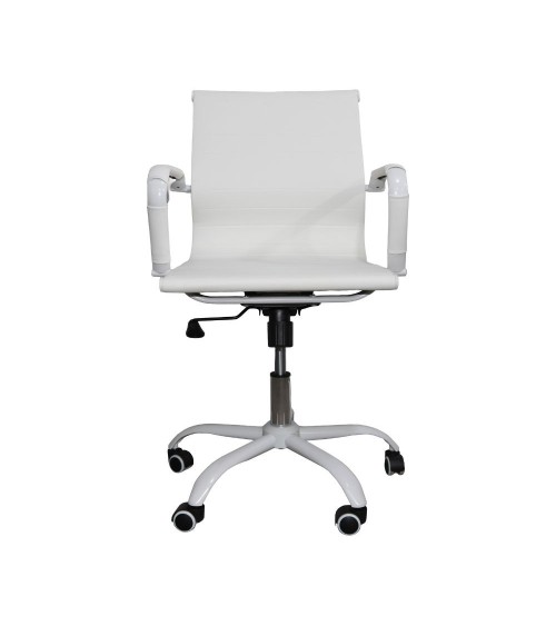 Poltrona da ufficio NuviaS con schienale basso colore bianco