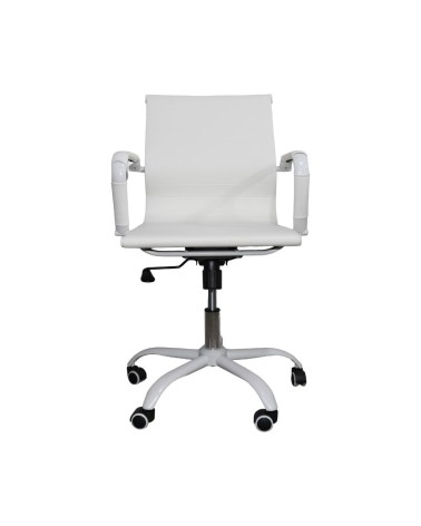 Poltrona da ufficio NuviaS con schienale basso colore bianco
