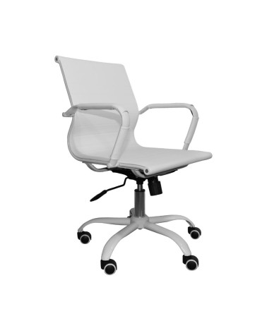 Poltrona da ufficio NuviaS con schienale basso colore bianco