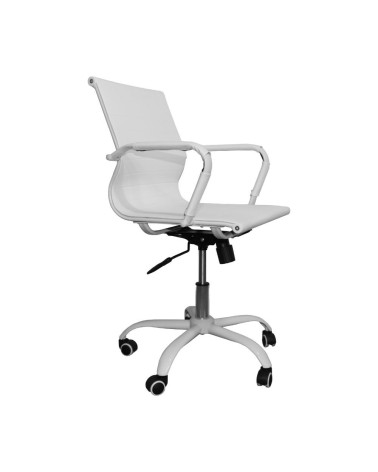Poltrona da ufficio NuviaS con schienale basso colore bianco