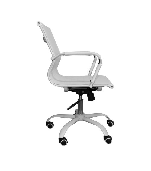 Poltrona da ufficio NuviaS con schienale basso colore bianco