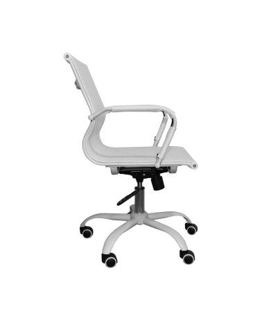 Poltrona da ufficio NuviaS con schienale basso colore bianco
