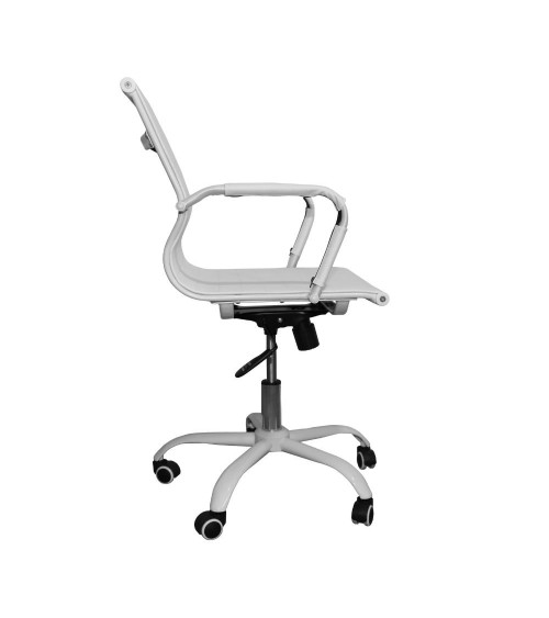 Poltrona da ufficio NuviaS con schienale basso colore bianco