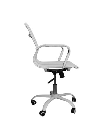 Poltrona da ufficio NuviaS con schienale basso colore bianco