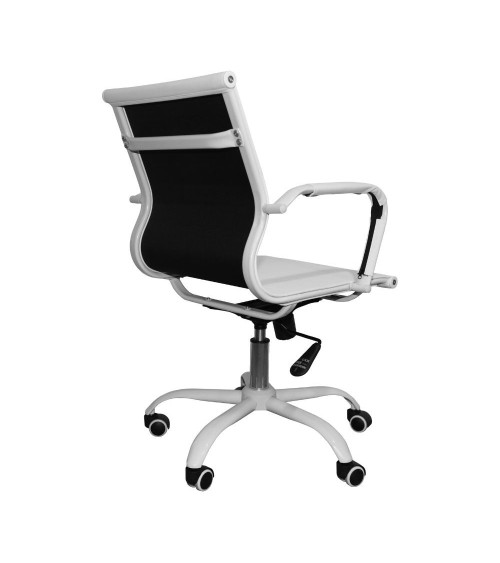 Poltrona da ufficio NuviaS con schienale basso colore bianco