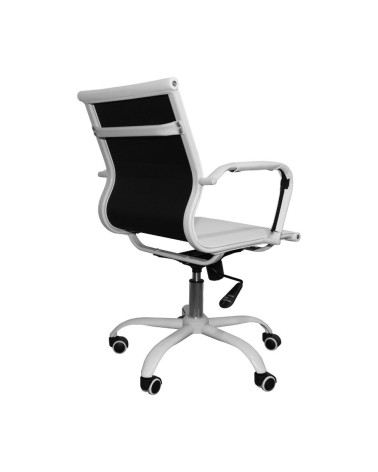 Poltrona da ufficio NuviaS con schienale basso colore bianco