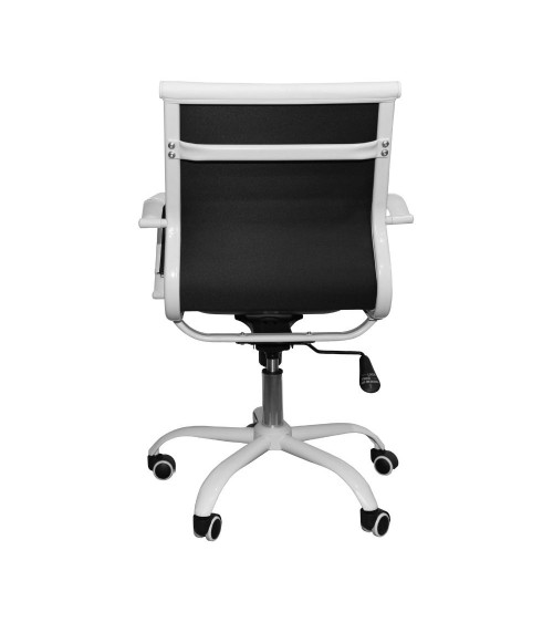 Poltrona da ufficio NuviaS con schienale basso colore bianco