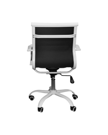 Poltrona da ufficio NuviaS con schienale basso colore bianco