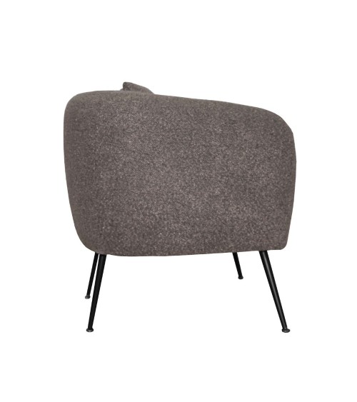 Poltrona pozzetto Nuvia in tessuto Ascort colore grigio mouse