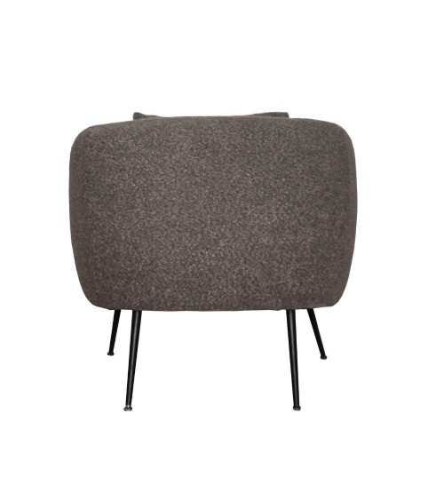 Poltrona pozzetto Nuvia in tessuto Ascort colore grigio mouse