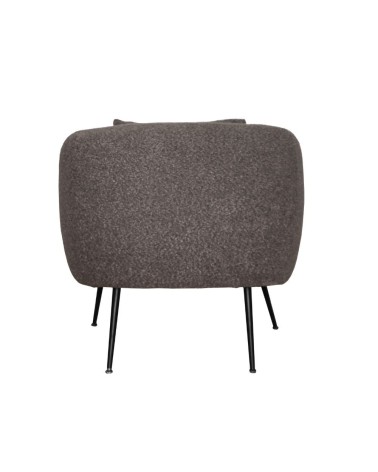 Poltrona pozzetto Nuvia in tessuto Ascort colore grigio mouse