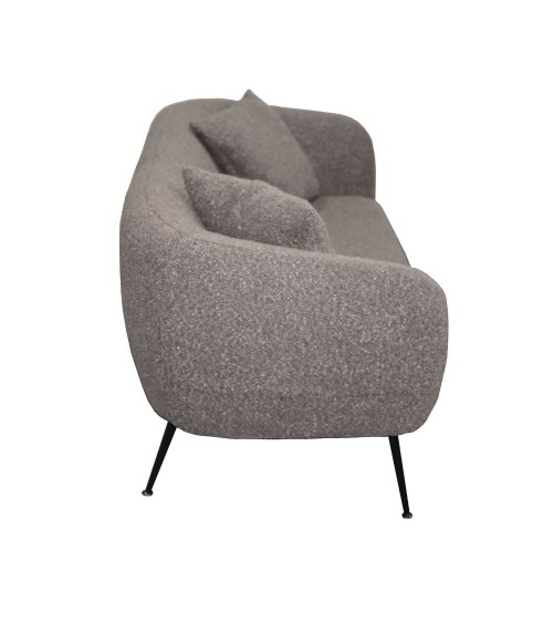 Divano imbottito Nuvia in tessuto Ascort colore grigio mouse
