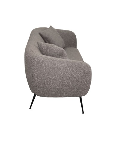 Divano imbottito Nuvia in tessuto Ascort colore grigio mouse