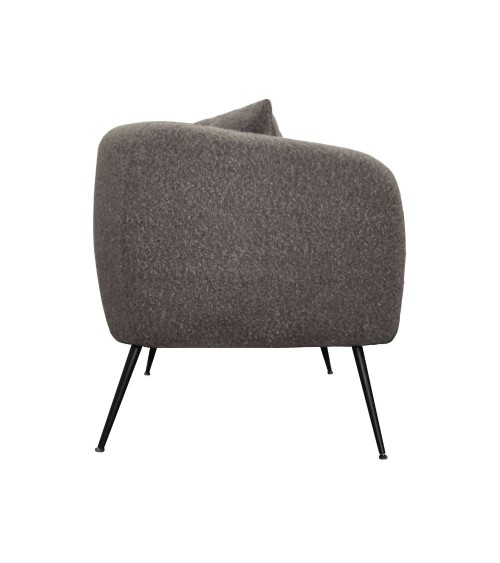 Divano imbottito Nuvia in tessuto Ascort colore grigio mouse