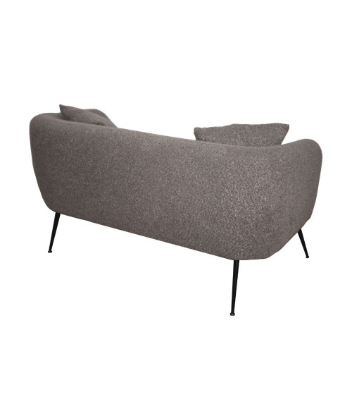 Divano imbottito Nuvia in tessuto Ascort colore grigio mouse