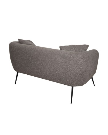 Divano imbottito Nuvia in tessuto Ascort colore grigio mouse