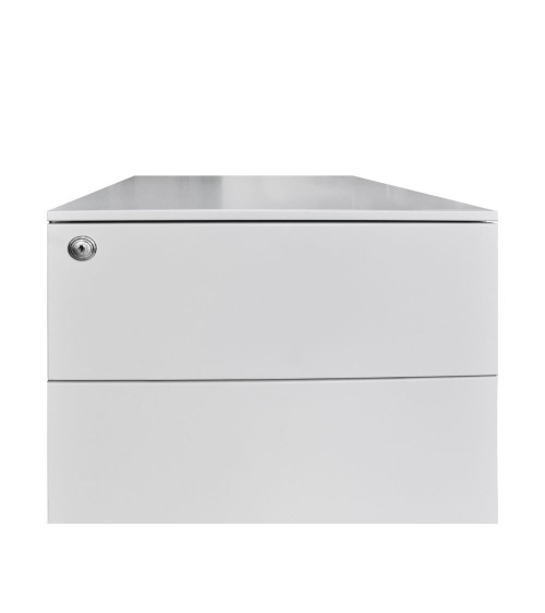 Cassettiera ufficio ESMC03 3 cassetti con chiave in ferro colore grigio chiaro