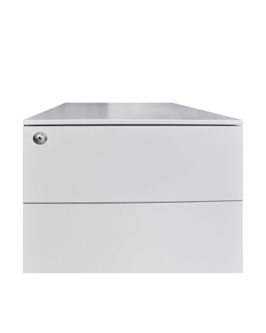 Cassettiera ufficio ESMC03 3 cassetti con chiave in ferro colore grigio chiaro