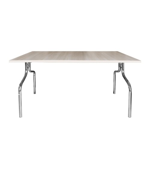 Tavolo pieghevole ESFB03 olmo con gambe in metallo cromo