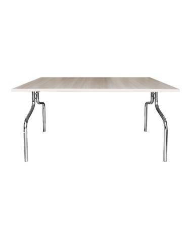 Tavolo pieghevole ESFB03 olmo con gambe in metallo cromo