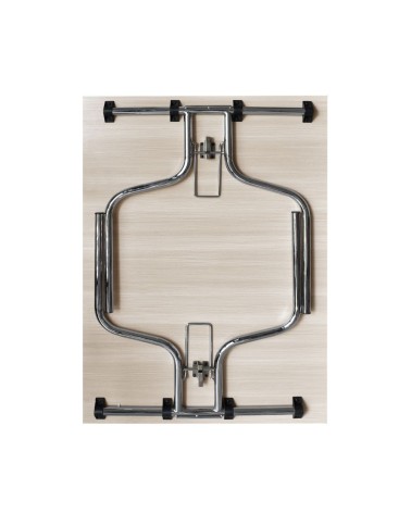 Tavolo pieghevole ESFB03 olmo con gambe in metallo cromo