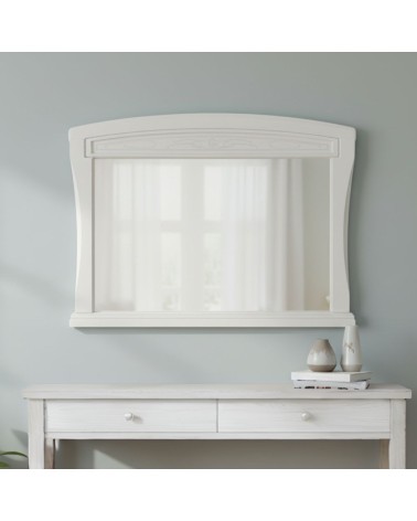 Specchiera Aurora in legno con cornice colore avorio