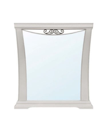 Specchiera Athena in legno con cornice curva colore avorio