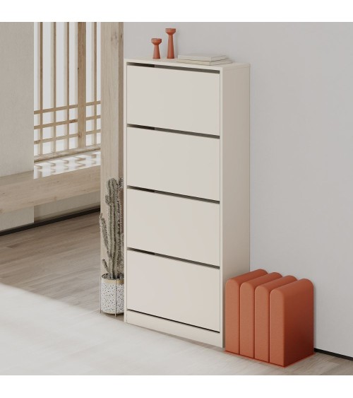 Scarpiera SHC540SAND quattro ante a ribalta cashmere