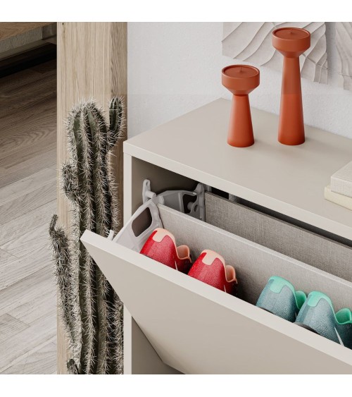 Scarpiera SHC520SAND due ante a ribalta cashmere