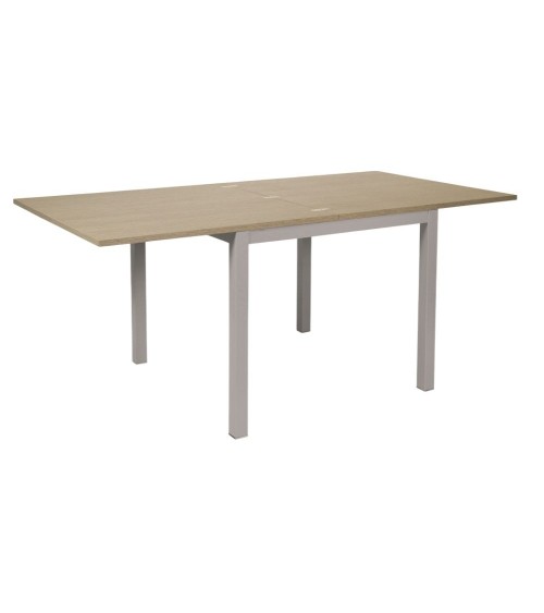 Tavolo allungabile Monster 90x90 struttura alluminio e piano larice grigio