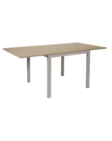 Tavolo allungabile Monster 90x90 struttura alluminio e piano larice grigio