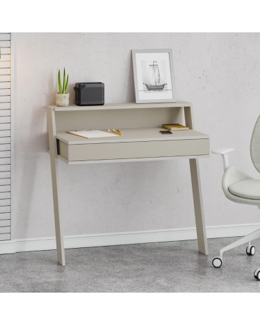 Scrivania da parete cashmere con cassetto Cowork 94 cm.
