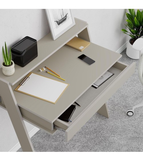 Scrivania da parete cashmere con cassetto Cowork 94 cm.